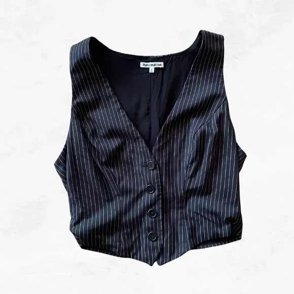 Reformation Devin Twill Vest - Picture 2 of 5